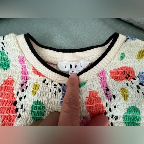 THML Artistic Pink and White Sleeveless Blouse - Picture 8 of 10